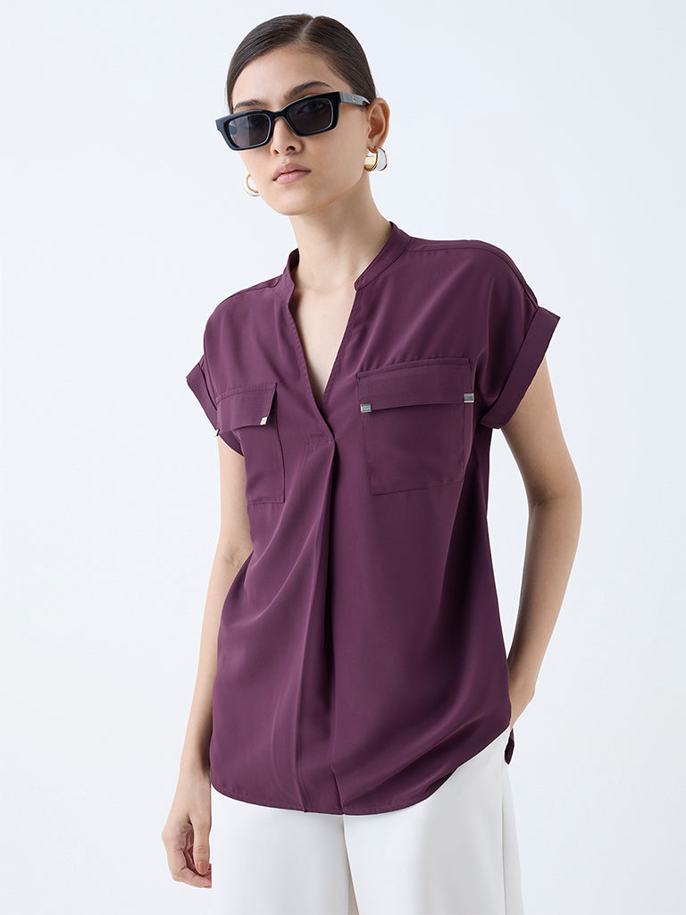 Wardrobe Plum Solid Top